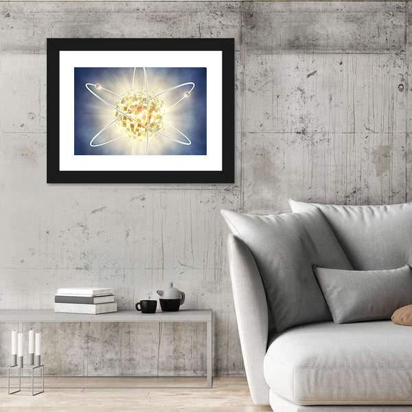 Nuclear Fission Concept Canvas Wall Art-3 Horizontal-Gallery Wrap-25" x 16"-Tiaracle