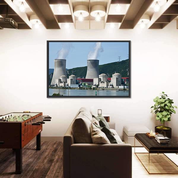 Nuclear Power Plant Canvas Wall Art-3 Horizontal-Gallery Wrap-25" x 16"-Tiaracle