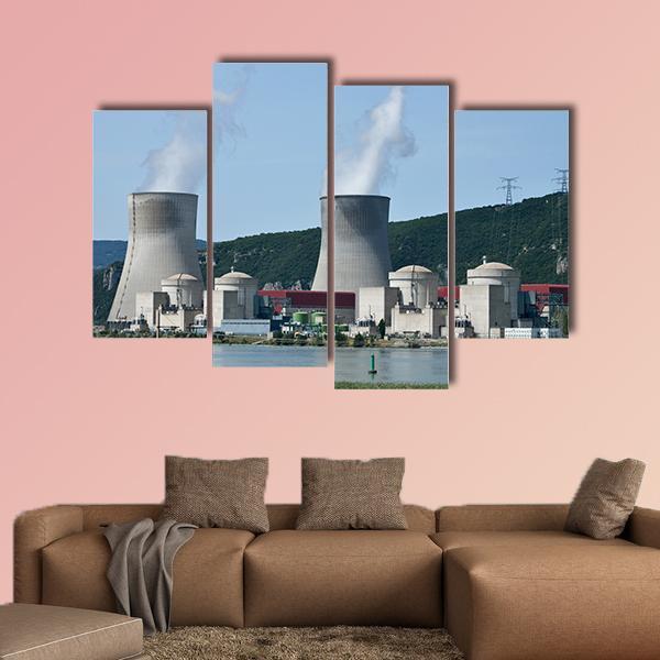 Nuclear Power Plant Canvas Wall Art-4 Pop-Gallery Wrap-50" x 32"-Tiaracle