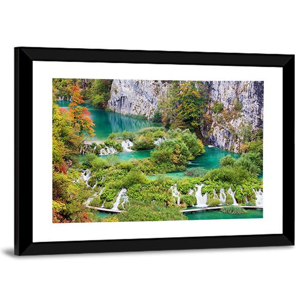 Numerous Waterfalls Canvas Wall Art-3 Horizontal-Gallery Wrap-25" x 16"-Tiaracle