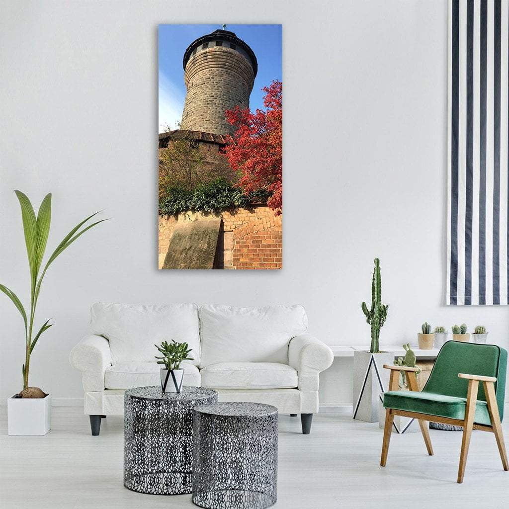 Nuremberg Tower Germany Vertical Canvas Wall Art-1 Vertical-Gallery Wrap-12" x 24"-Tiaracle
