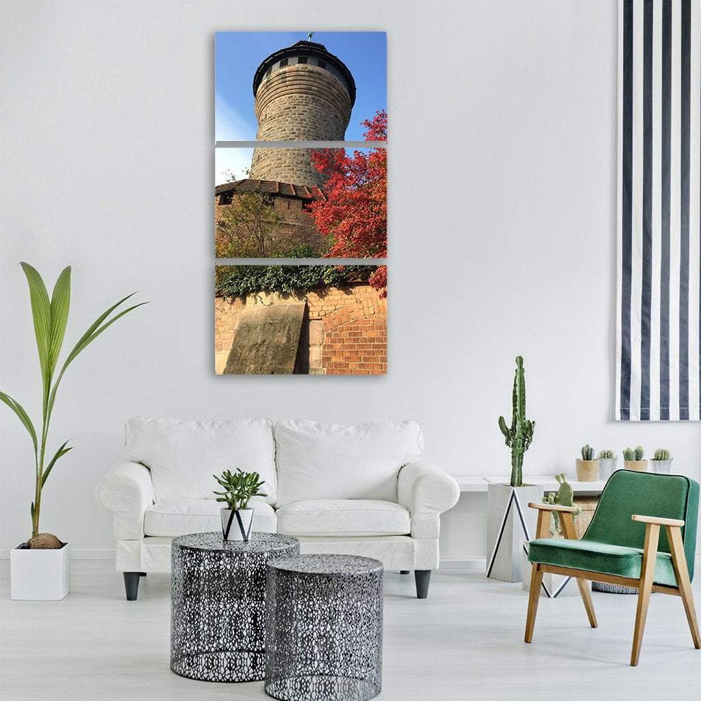 Nuremberg Tower Germany Vertical Canvas Wall Art-3 Vertical-Gallery Wrap-12" x 25"-Tiaracle