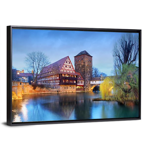 Nuremberg Town Germany Panoramic Canvas Wall Art-1 Piece-36" x 12"-Tiaracle