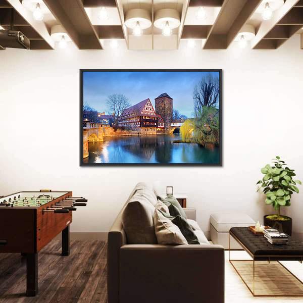 Nuremberg Town Germany Panoramic Canvas Wall Art-1 Piece-36" x 12"-Tiaracle