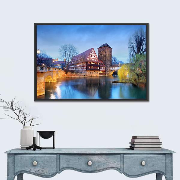 Nuremberg Town Germany Canvas Wall Art-3 Horizontal-Gallery Wrap-25" x 16"-Tiaracle