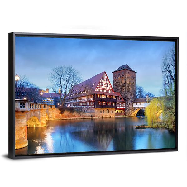 Nuremberg Town Germany Canvas Wall Art-3 Horizontal-Gallery Wrap-25" x 16"-Tiaracle