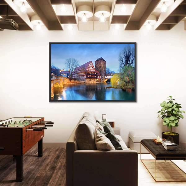 Nuremberg Town Germany Canvas Wall Art-3 Horizontal-Gallery Wrap-25" x 16"-Tiaracle