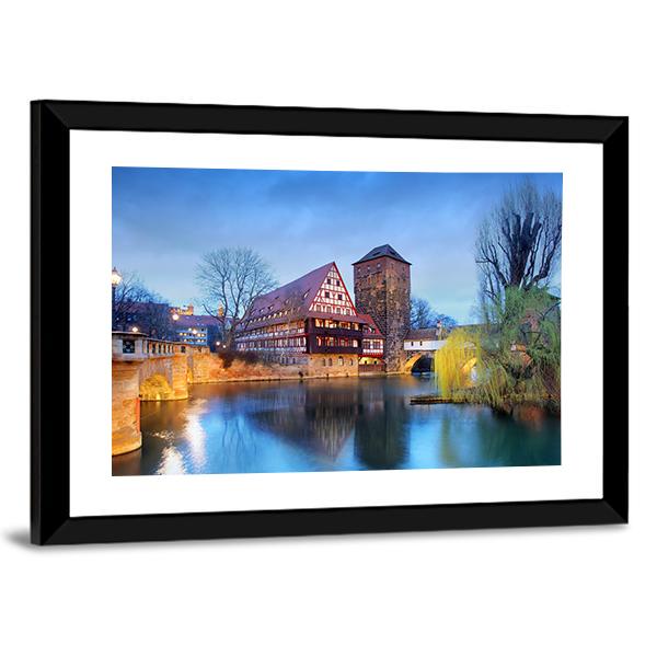 Nuremberg Town Germany Canvas Wall Art-3 Horizontal-Gallery Wrap-25" x 16"-Tiaracle