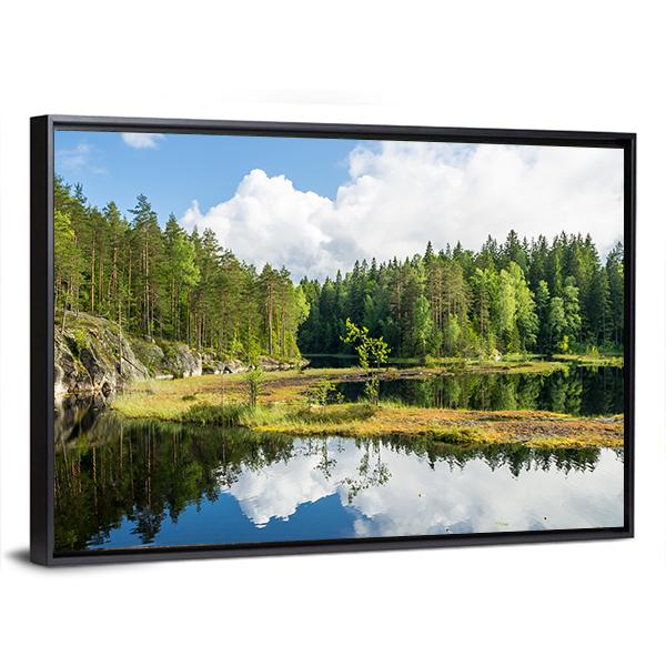 Nuuksio National Park Finland Canvas Wall Art-3 Horizontal-Gallery Wrap-25" x 16"-Tiaracle