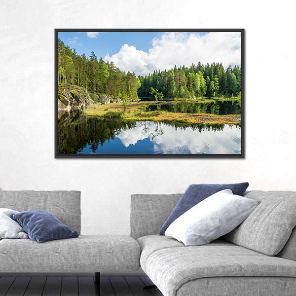 Nuuksio National Park Finland Canvas Wall Art-3 Horizontal-Gallery Wrap-25" x 16"-Tiaracle