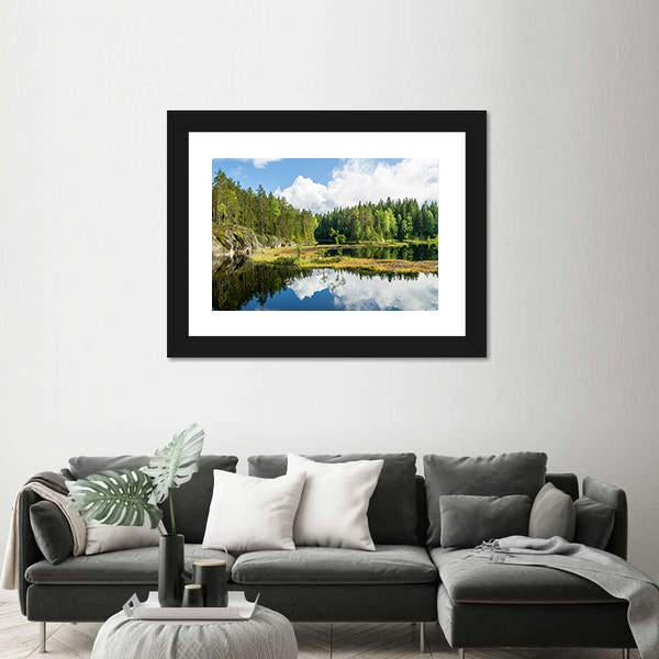 Nuuksio National Park Finland Canvas Wall Art-3 Horizontal-Gallery Wrap-25" x 16"-Tiaracle