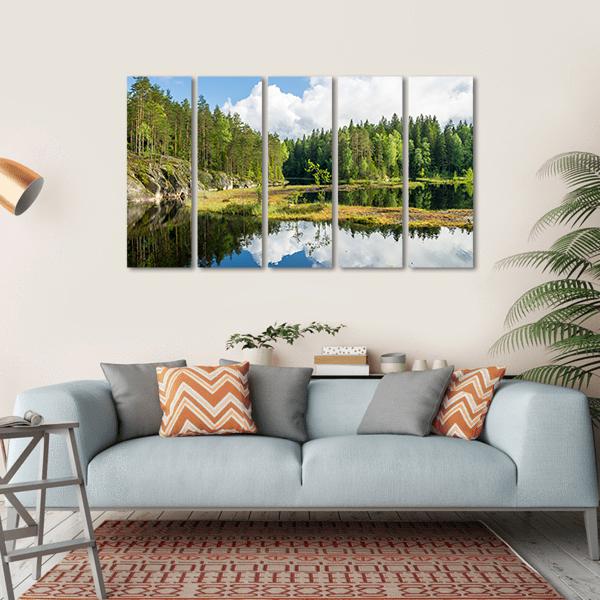 Nuuksio National Park Finland Canvas Wall Art-5 Horizontal-Gallery Wrap-22" x 12"-Tiaracle