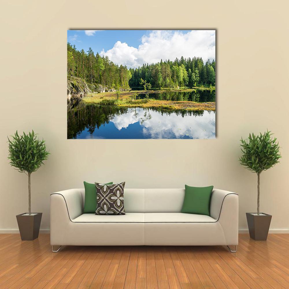 Nuuksio National Park Finland Canvas Wall Art-1 Piece-Gallery Wrap-48" x 32"-Tiaracle