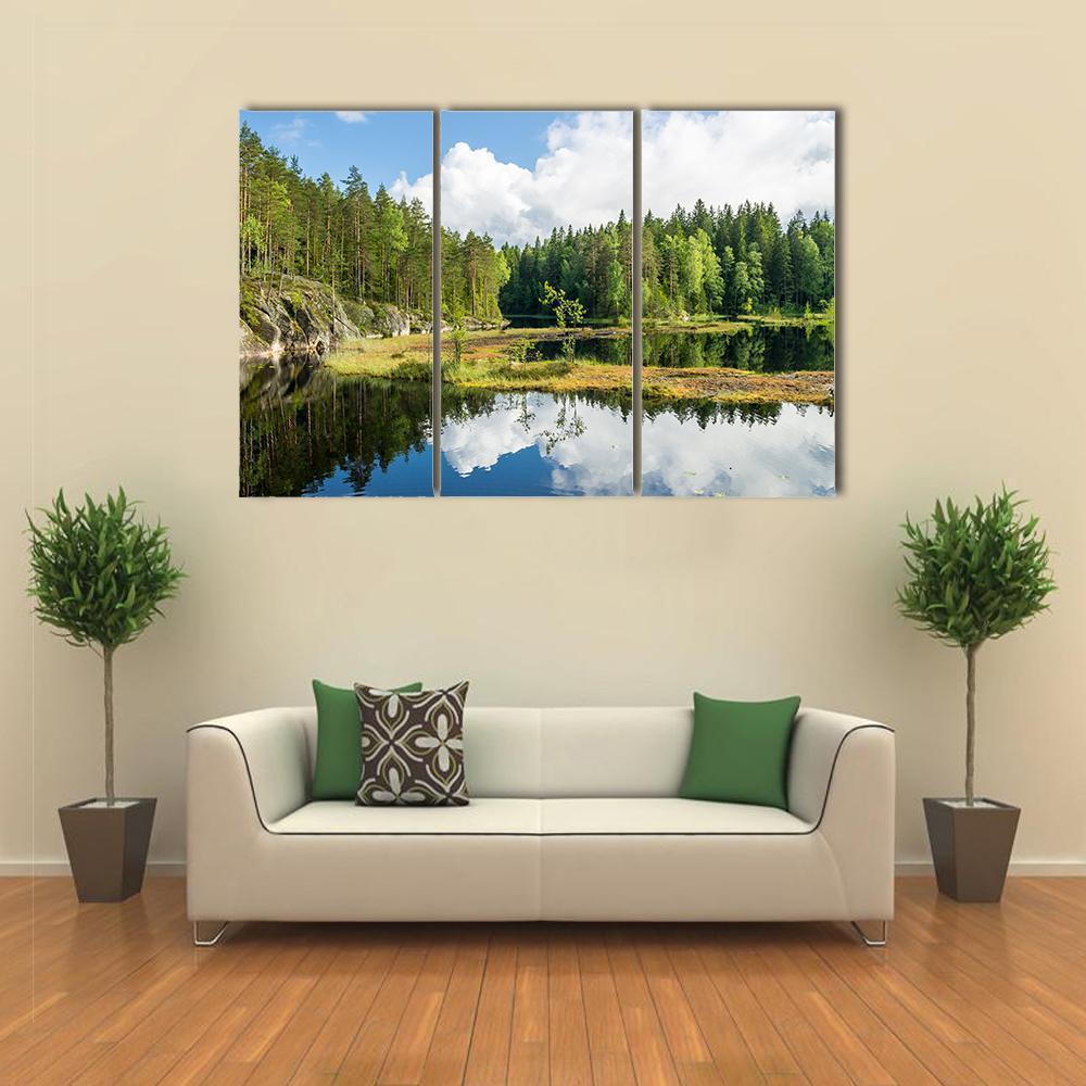 Nuuksio National Park Finland Canvas Wall Art-3 Horizontal-Gallery Wrap-37" x 24"-Tiaracle