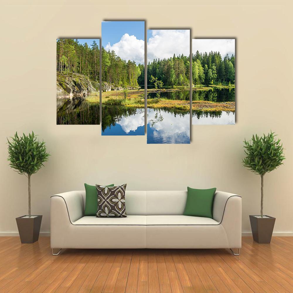 Nuuksio National Park Finland Canvas Wall Art-4 Pop-Gallery Wrap-50" x 32"-Tiaracle