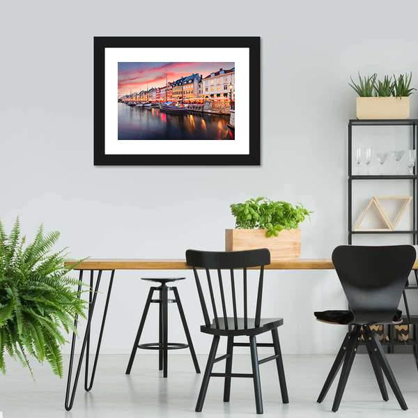 Nyhavn Canal Denmark Canvas Wall Art-3 Horizontal-Gallery Wrap-25" x 16"-Tiaracle