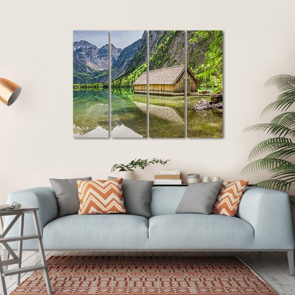 Obersee Lake At Spring Canvas Wall Art-4 Horizontal-Gallery Wrap-34" x 24"-Tiaracle