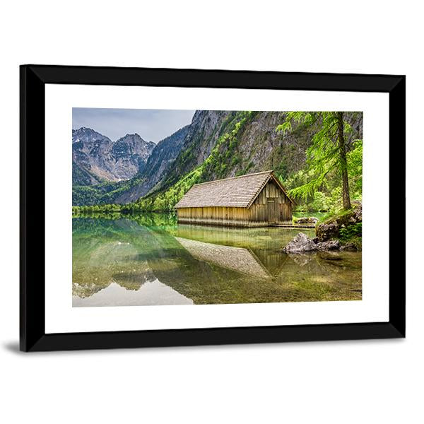 Obersee Lake At Spring Canvas Wall Art-3 Horizontal-Gallery Wrap-25" x 16"-Tiaracle