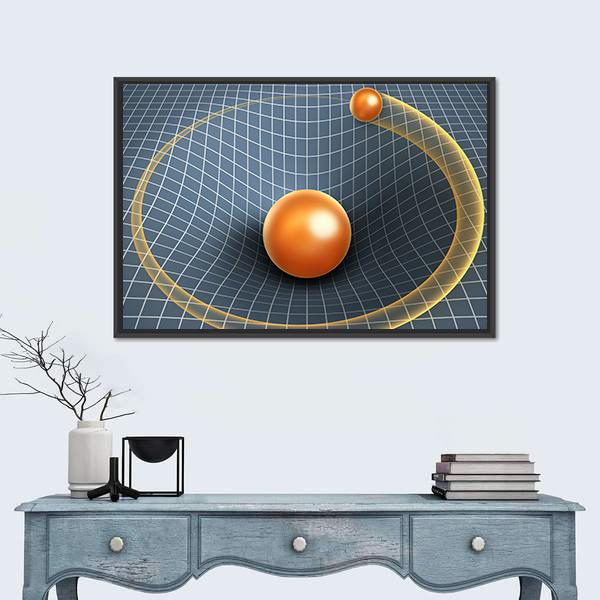 Object Affecting Space Time Canvas Wall Art-1 Piece-Floating Frame-24" x 16"-Tiaracle