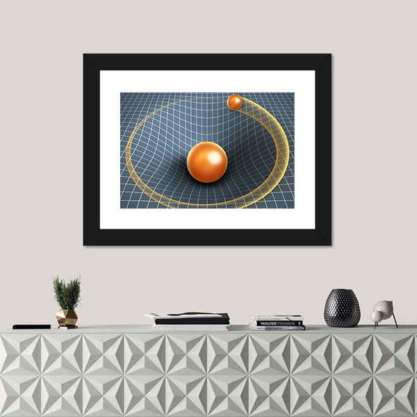 Object Affecting Space Time Canvas Wall Art-1 Piece-Framed Print-20" x 16"-Tiaracle