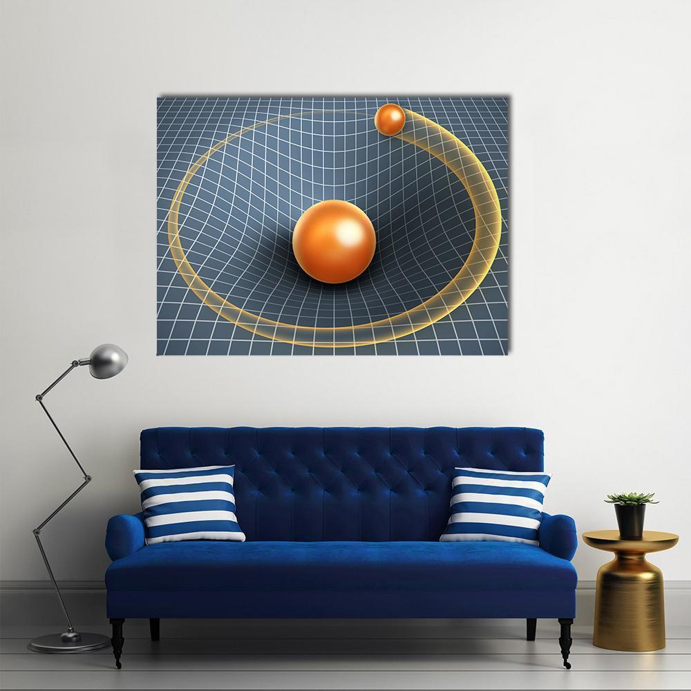 Object Affecting Space Time Canvas Wall Art-4 Horizontal-Gallery Wrap-34" x 24"-Tiaracle