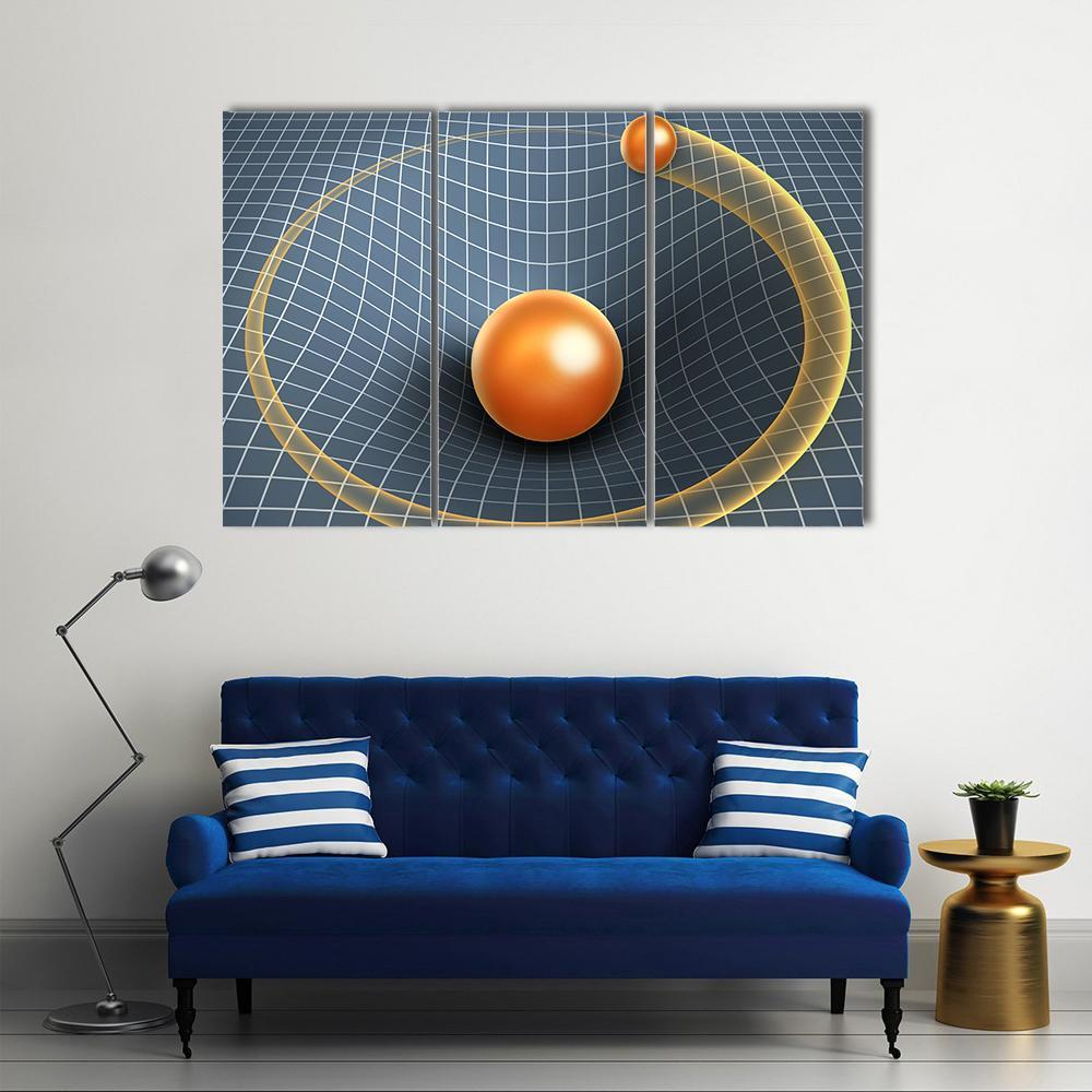 Object Affecting Space Time Canvas Wall Art-3 Horizontal-Gallery Wrap-37" x 24"-Tiaracle