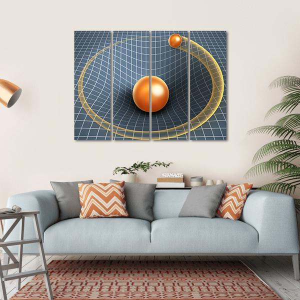 Object Affecting Space Time Canvas Wall Art-4 Horizontal-Gallery Wrap-34" x 24"-Tiaracle