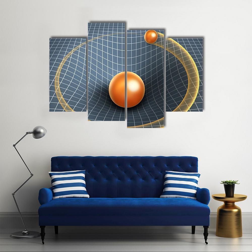 Object Affecting Space Time Canvas Wall Art-4 Pop-Gallery Wrap-50" x 32"-Tiaracle