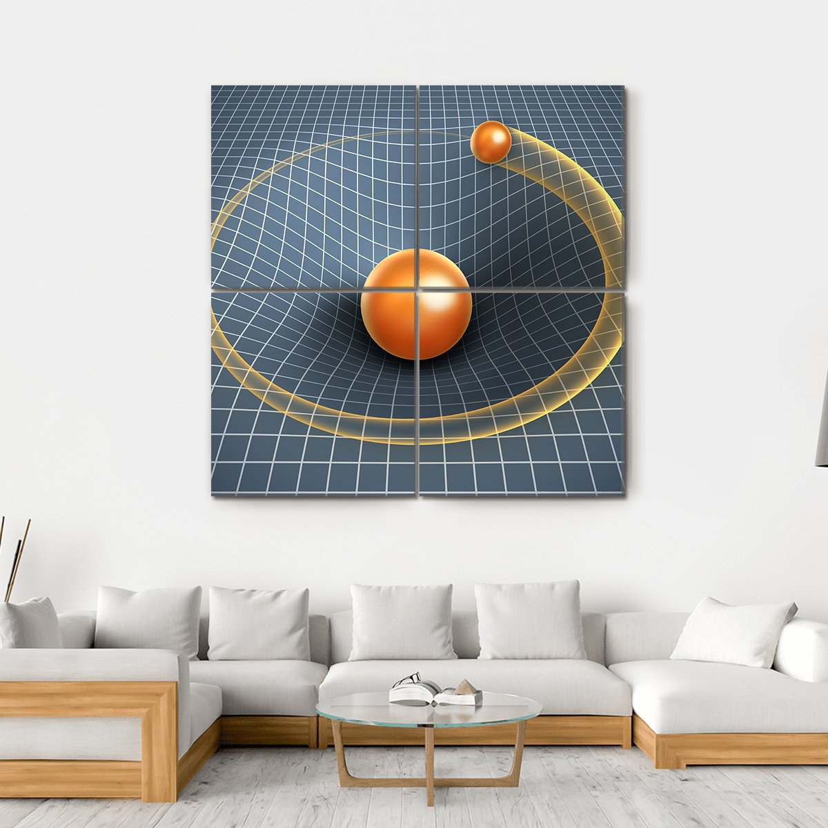 Object Affecting Space Time Canvas Wall Art-4 Square-Gallery Wrap-17" x 17"-Tiaracle