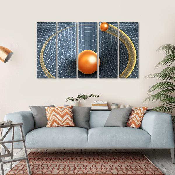Object Affecting Space Time Canvas Wall Art-5 Horizontal-Gallery Wrap-22" x 12"-Tiaracle