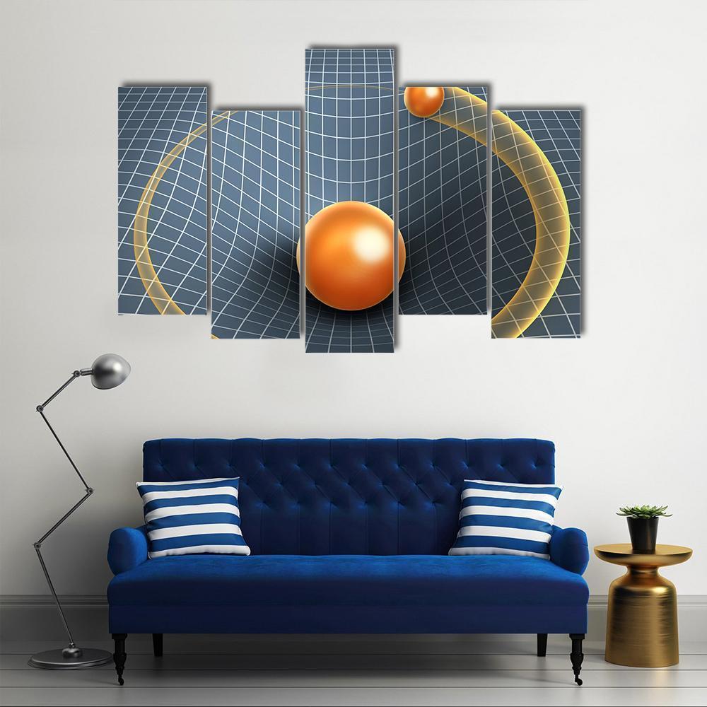 Object Affecting Space Time Canvas Wall Art-5 Pop-Gallery Wrap-47" x 32"-Tiaracle