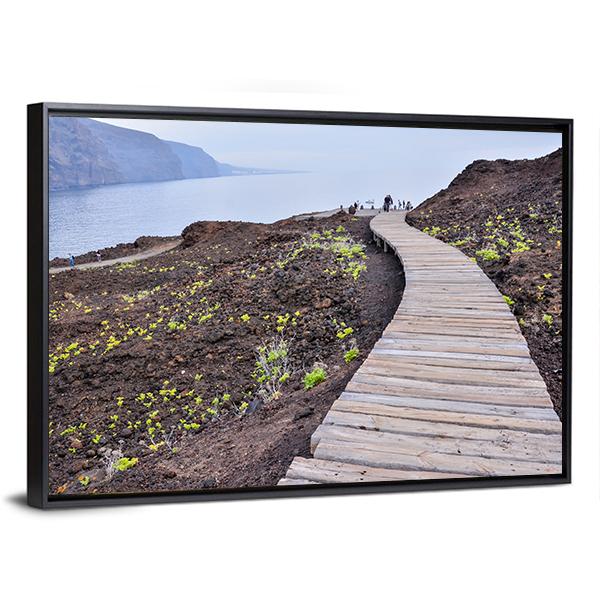 Ocean Coast's View Canvas Wall Art-1 Piece-Floating Frame-24" x 16"-Tiaracle
