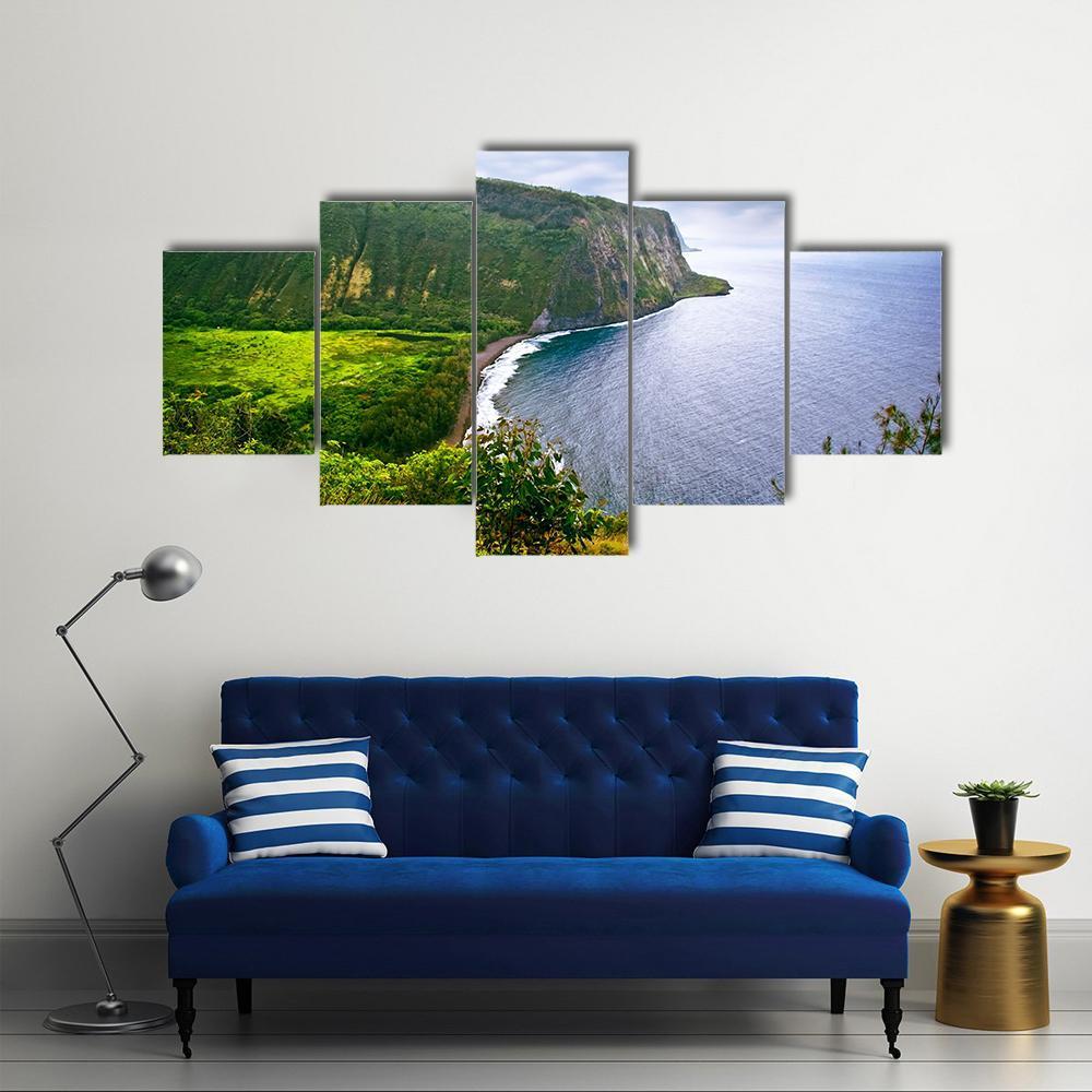 Ocean On Big Island Canvas Wall Art-5 Star-Gallery Wrap-62&quot; x 32&quot;-Tiaracle
