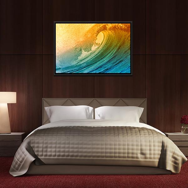 Ocean Wave At Morning Canvas Wall Art-5 Horizontal-Gallery Wrap-22" x 12"-Tiaracle