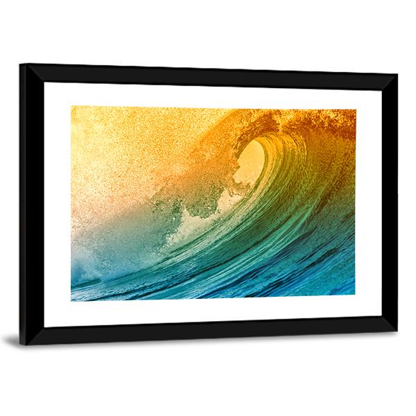 Ocean Wave At Morning Canvas Wall Art-5 Horizontal-Gallery Wrap-22" x 12"-Tiaracle