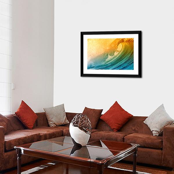 Ocean Wave At Morning Canvas Wall Art-5 Horizontal-Gallery Wrap-22" x 12"-Tiaracle