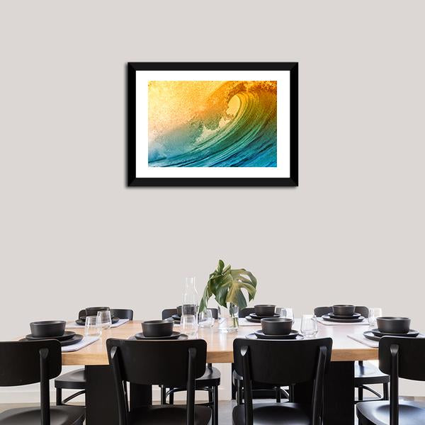Ocean Wave At Morning Vertical Canvas Wall Art-3 Vertical-Gallery Wrap-12" x 25"-Tiaracle
