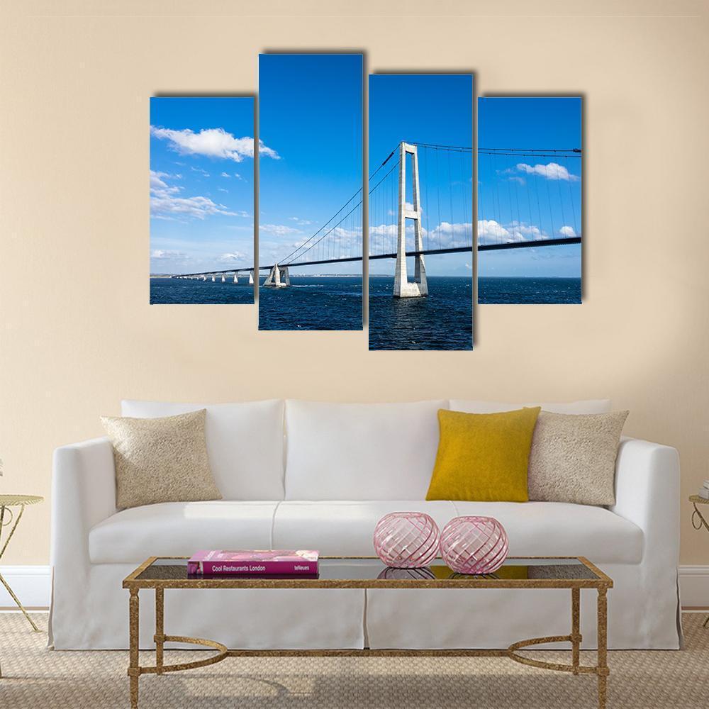 Oeresund Bridge Canvas Wall Art-4 Pop-Gallery Wrap-50" x 32"-Tiaracle