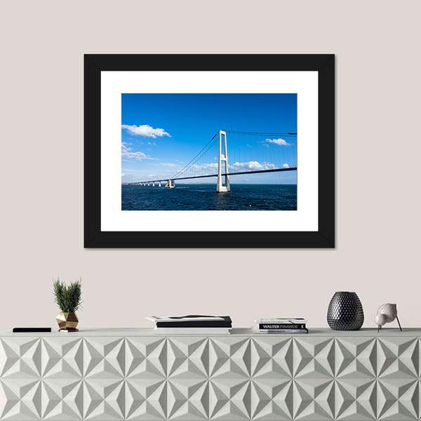 Oeresund Bridge Canvas Wall Art-1 Piece-Framed Print-20" x 16"-Tiaracle