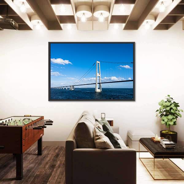 Oeresund Bridge Canvas Wall Art-3 Horizontal-Gallery Wrap-25" x 16"-Tiaracle