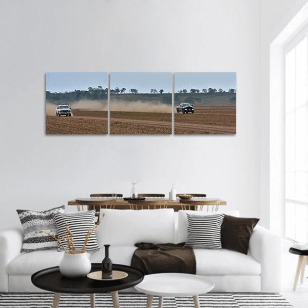 Off Road Drag Race Panoramic Canvas Wall Art-1 Piece-36" x 12"-Tiaracle