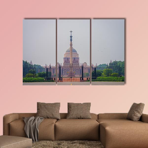 Rashtrapati Bhavan India Canvas Wall Art-4 Pop-Gallery Wrap-50" x 32"-Tiaracle