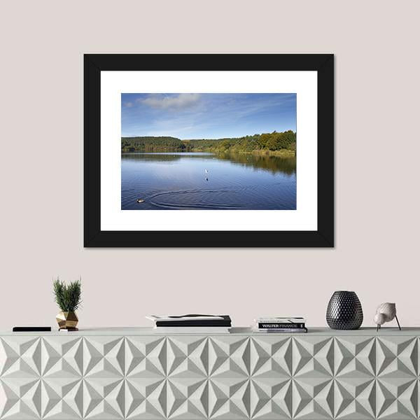 Ogden Reservoir UK Canvas Wall Art-1 Piece-Framed Print-20" x 16"-Tiaracle