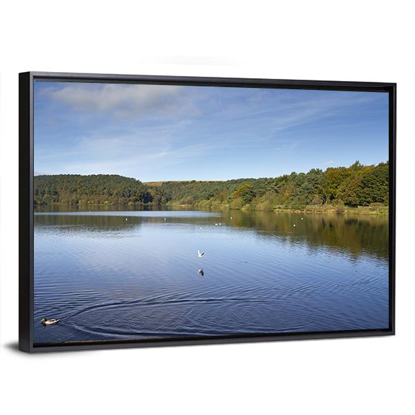 Ogden Reservoir UK Canvas Wall Art-3 Horizontal-Gallery Wrap-25" x 16"-Tiaracle
