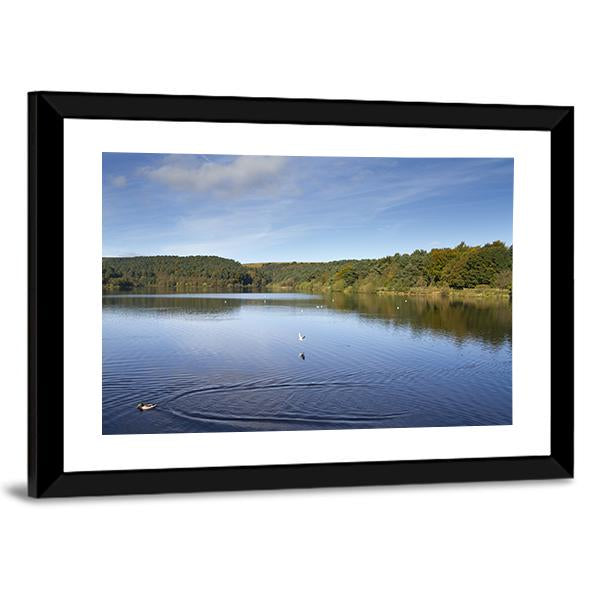 Ogden Reservoir UK Canvas Wall Art-3 Horizontal-Gallery Wrap-25" x 16"-Tiaracle