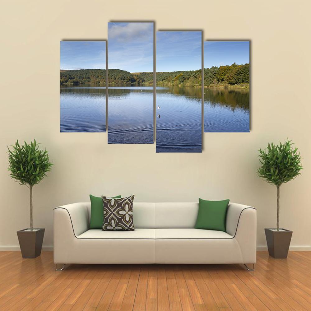 Ogden Reservoir UK Canvas Wall Art-4 Pop-Gallery Wrap-50" x 32"-Tiaracle