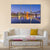 Ohio Skyline On River Canvas Wall Art-4 Pop-Gallery Wrap-50" x 32"-Tiaracle