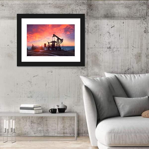 Oil &amp; Gas Electric Pump Canvas Wall Art-5 Horizontal-Gallery Wrap-22" x 12"-Tiaracle