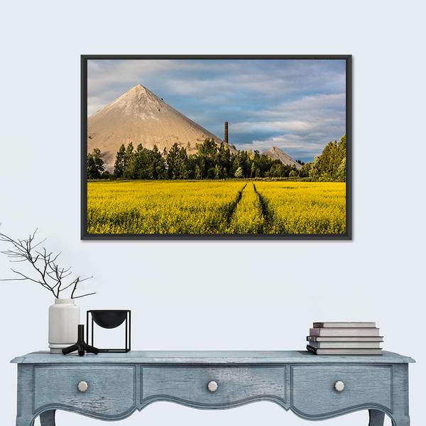 Oil Shale Ash Heap Canvas Wall Art-1 Piece-Floating Frame-24" x 16"-Tiaracle