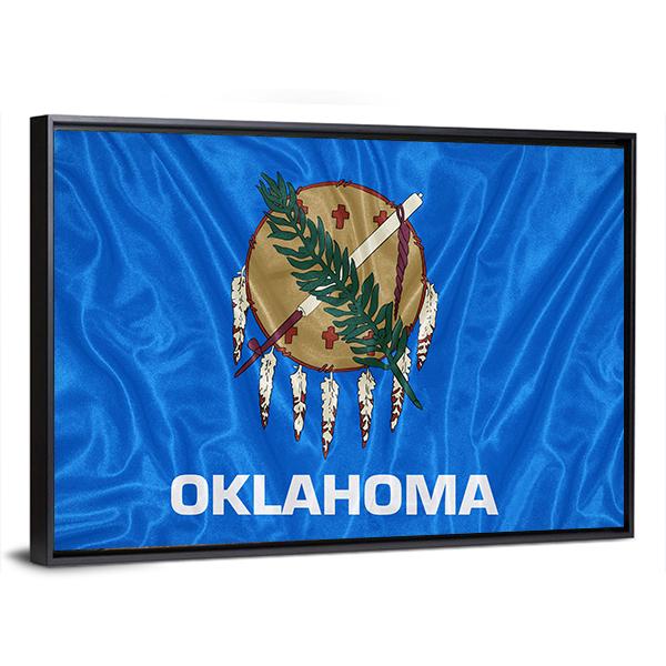 Oklahoma Flag Canvas Wall Art-3 Horizontal-Gallery Wrap-25" x 16"-Tiaracle